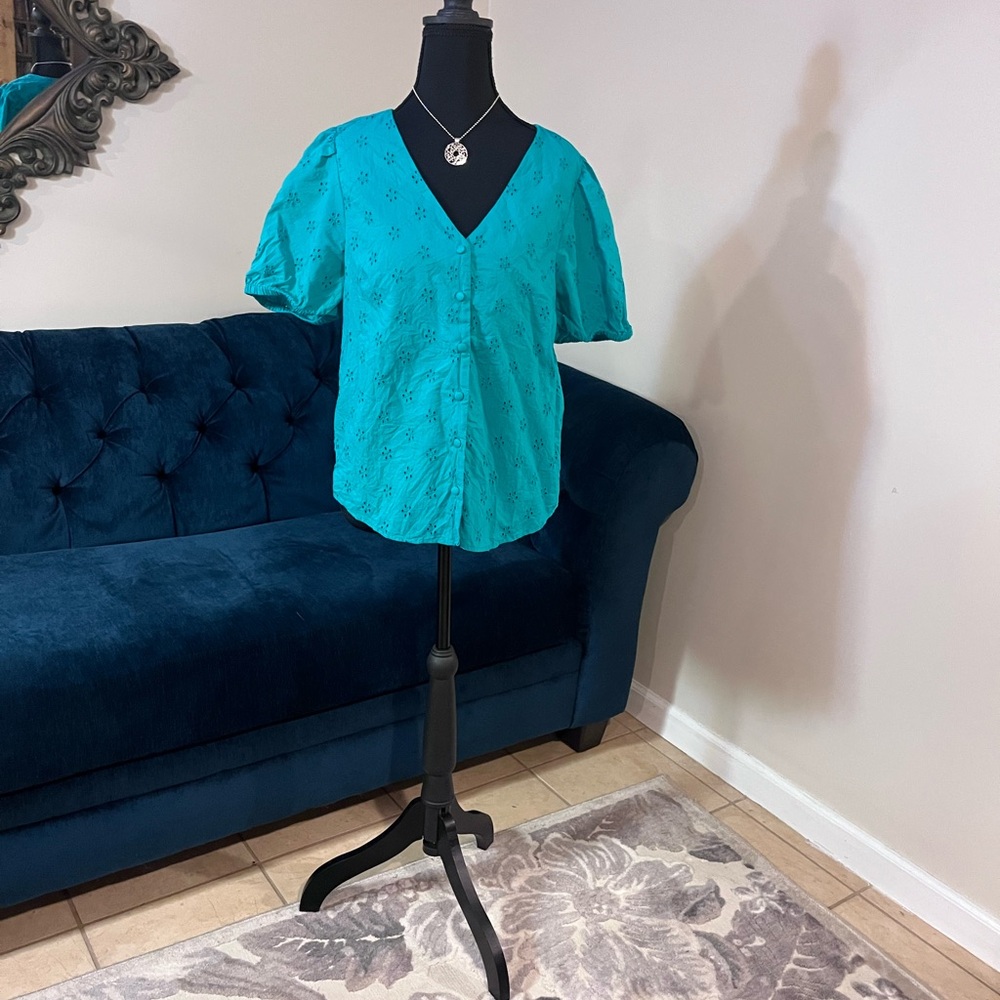 J. Crew Green Button Down Shirt